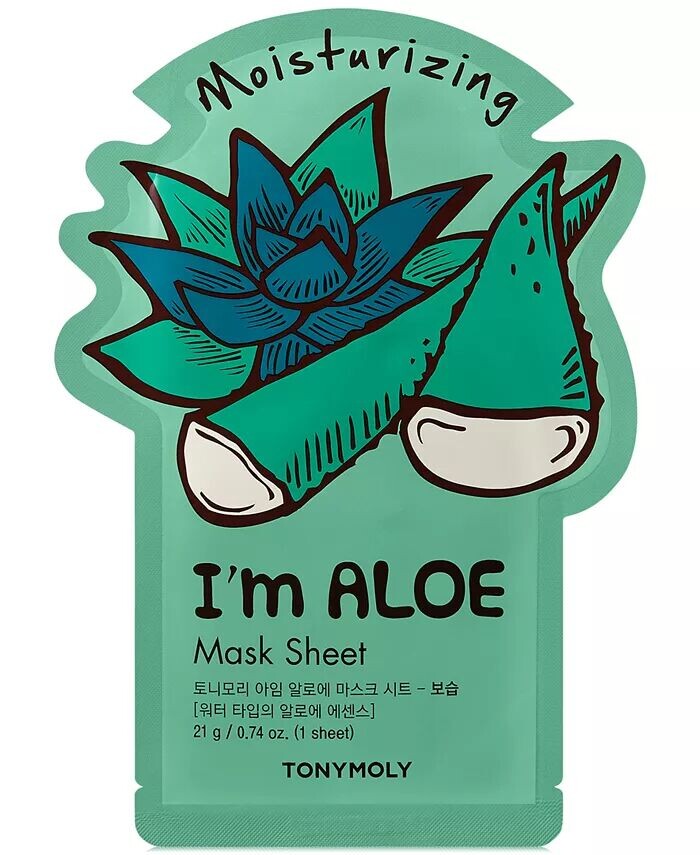 

Тканевая маска I'm Aloe - Увлажняющая Tonymoly, цвет Aloe