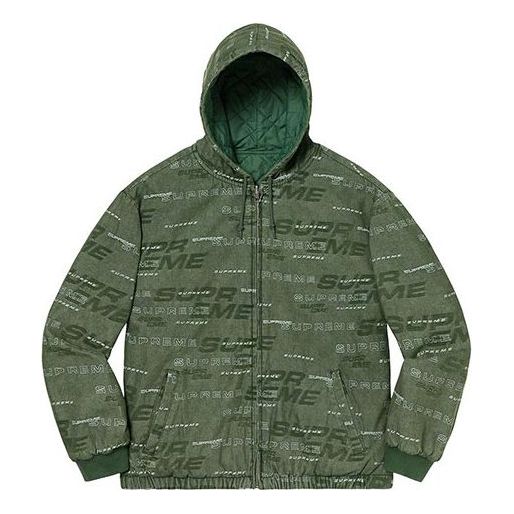 

Куртка Supreme FW19 Week 9 Reversible Dimensions Logo Denim Work Jacket, зеленый