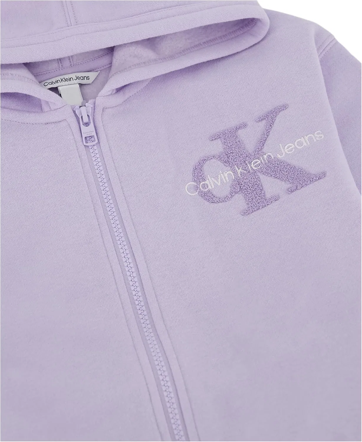 Детская кофта на молнии Calvin Klein, Pale Lavender — фото 3