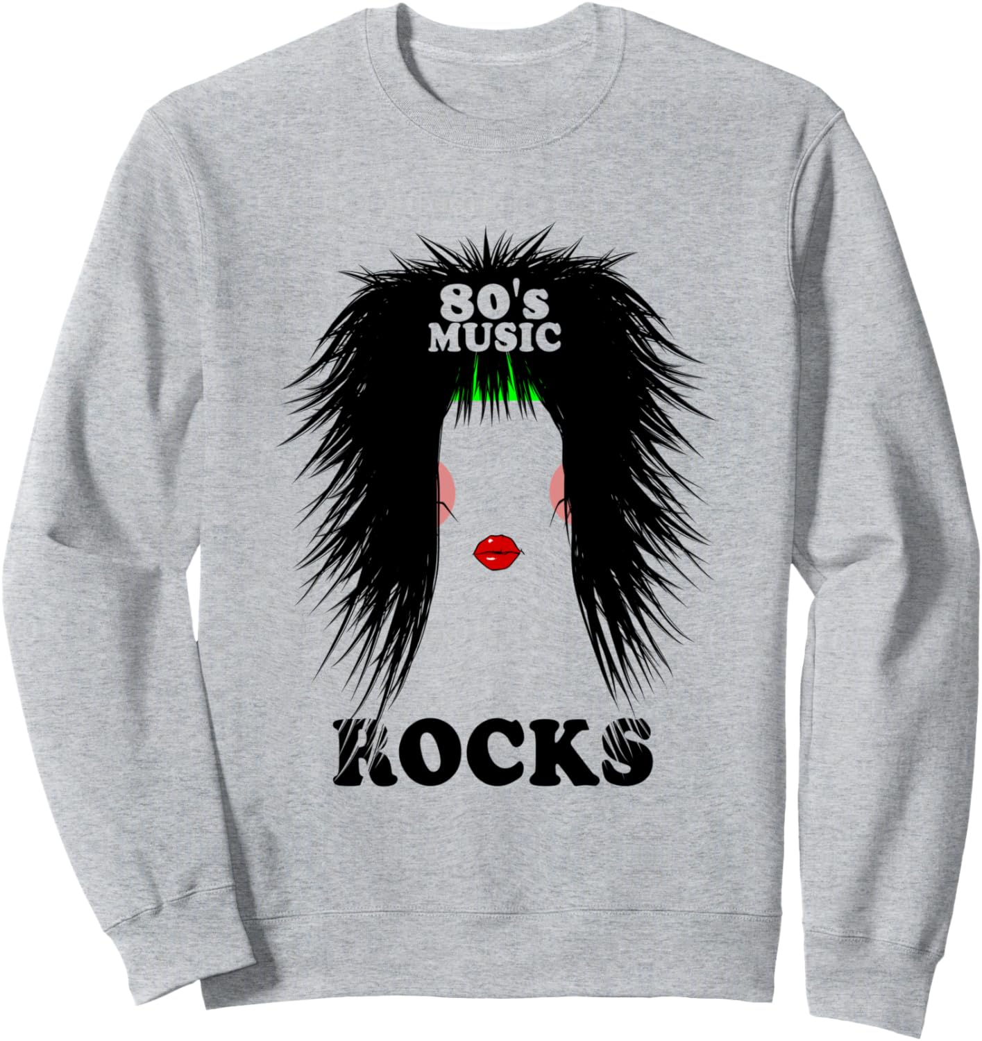 

Музыка 80-х, хэви-метал, глэм, толстовка Glam Metal Big Hair, серый