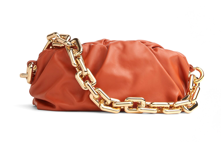 

Bottega Veneta Кожаная сумочка клатч женская кленовый лист коричневая