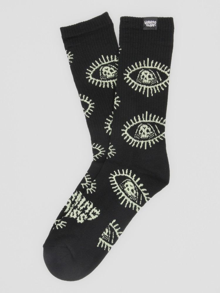 

Носки Lurking Class Eye Socken, black/glow green