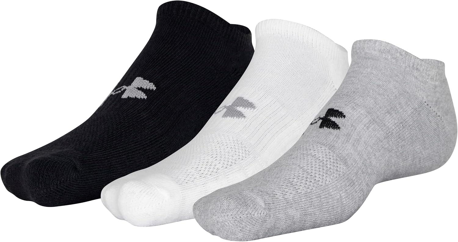

Женские хлопковые носки Under Armour No Show, набор из нескольких пар, True Gray Heather Assorted 2 (3-Pairs)