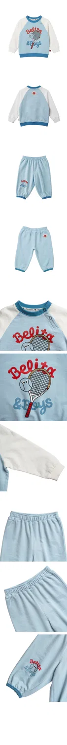 Детский комплект из свитшота и джоггеров "Baby Tennis Color Block" от Belita&Boys — фото 3