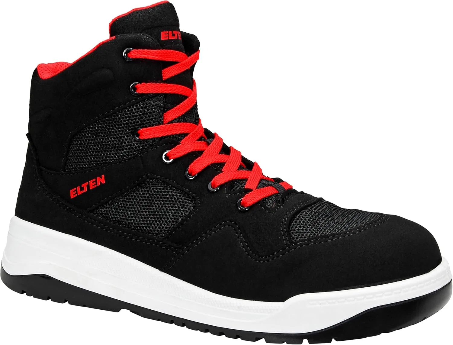Защитные ботинки ELTEN Lakers Black Mid ESD S1PS для мужчин и женщин, текстиль, пластиковый носок (легче стального), легкие, спортивные