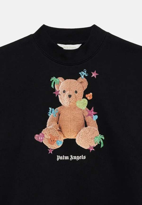 Толстовка с наклейкой в виде медведя Palm Angels, Black — фото 4