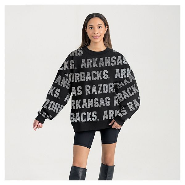 

Женский черный свитшот arkansas razorbacks hype era Gameday Couture