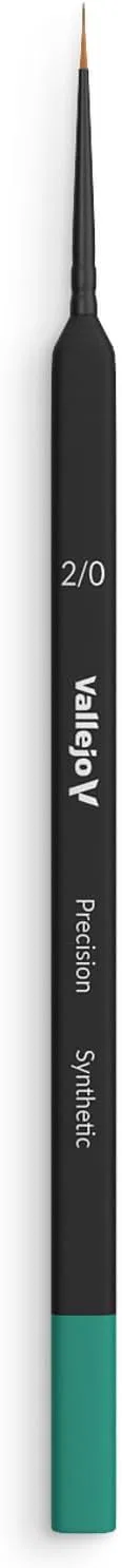 Круглая синтетическая кисть Vallejo Precision B03020, треугольная ручка, № 2/0 Vallejo