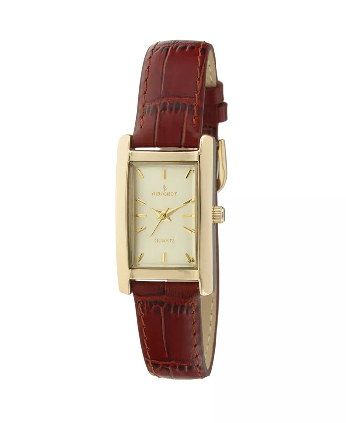 

Женские часы Contour 34x20 мм на коричневом кожаном ремешке Peugeot