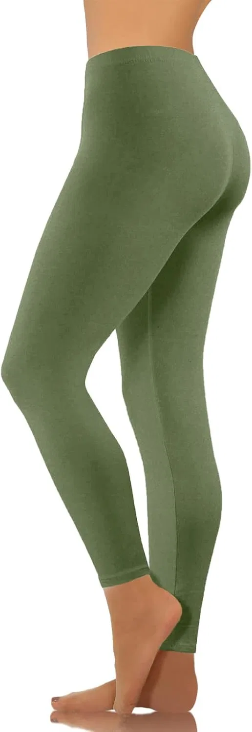 Женские капри с высокой талией, Solid Slim Yoga Pants, 02-army Green — фото 2