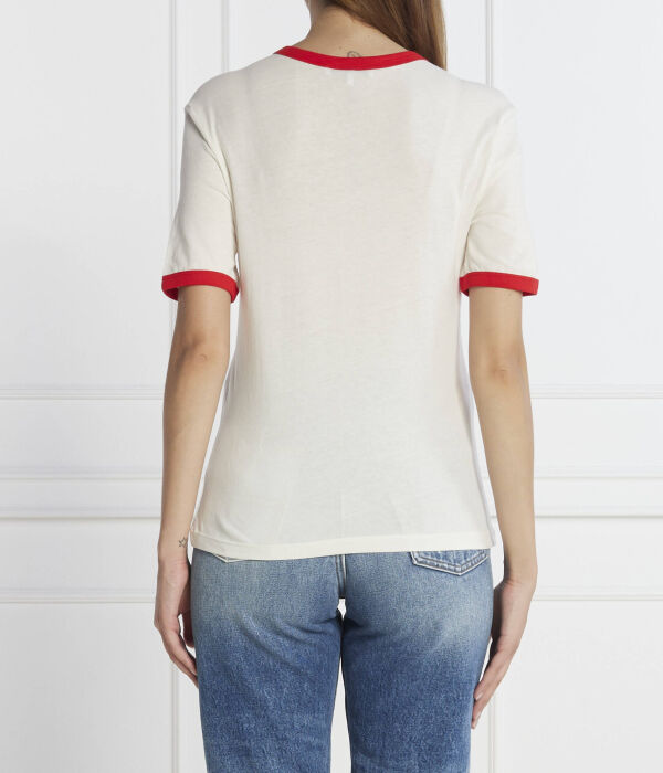 Футболка Tommy Hilfiger с контрастными деталями, белый/красный — фото 4