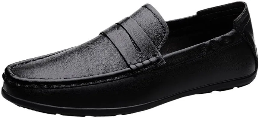 Лоферы кожаные, повседневные, Black HBNCFTI