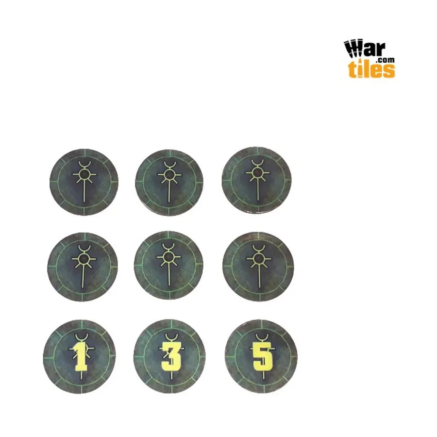 

Набор жетонов командира Kill Teams — Некротический, War Tiles - Markers, Rulers, & Tokens