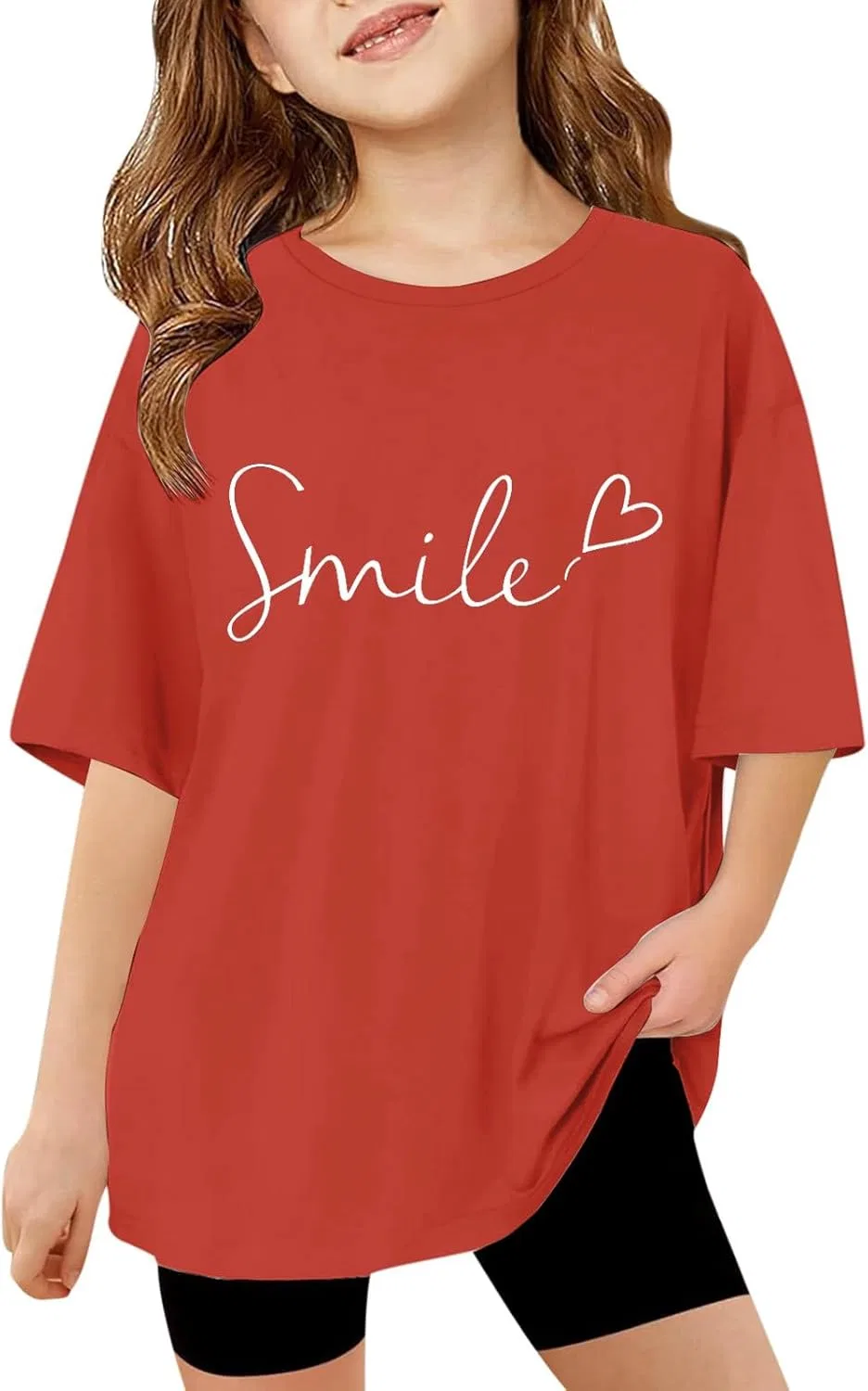 Футболка детская с сердечками, Activewear, цвет #C09-red