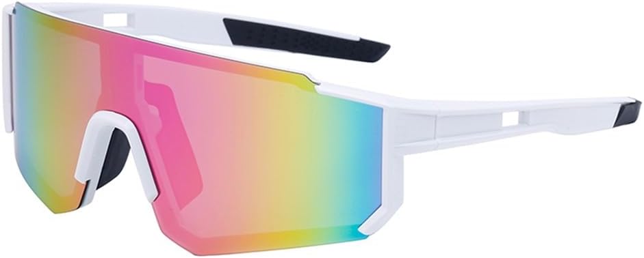 

Модные спортивные поляризованные солнцезащитные очки в стиле панк для женщин и мужчин, цельные велосипедные солнцезащитные очки-щитки для женщин KTUCN, C5whitercolorfilm