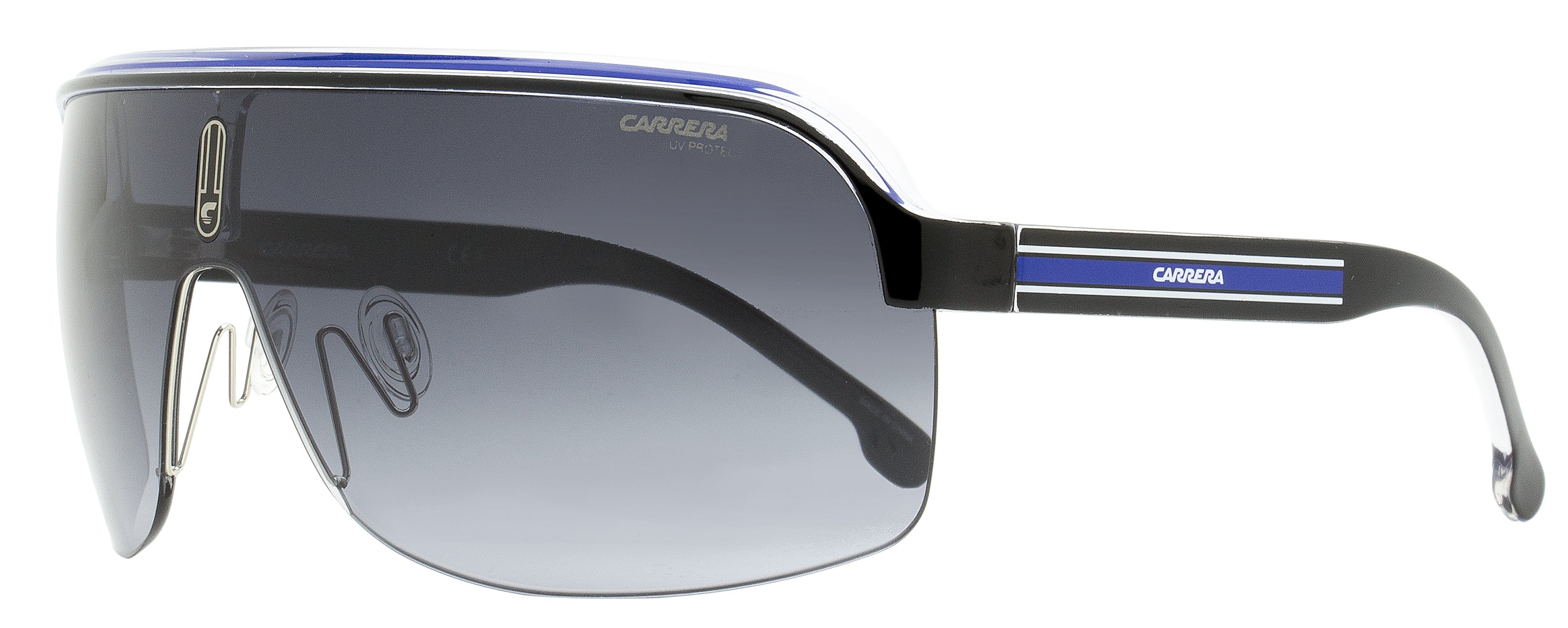 

Мужские солнцезащитные очки Carrera Shield Topcar 1/N T5C9O черные/синие 99 мм