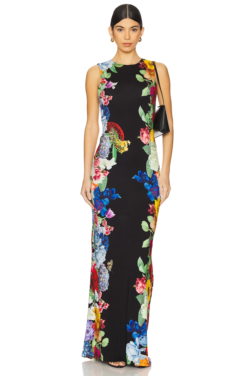 

Длинное платье Delora Alice + Olivia, garden brunch black