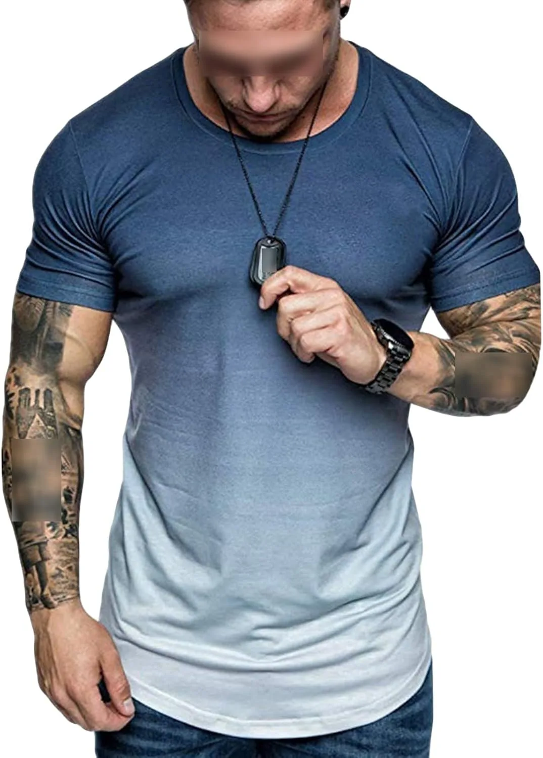 

Майская футболка Maiyifu-GJ мужская с коротким рукавом и круглым вырезом, облегающая, для тренировок