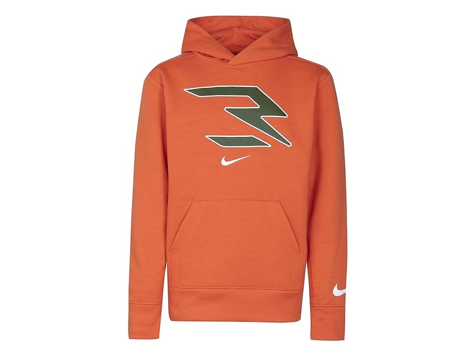

Детская флисовая толстовка Nike 3BRAND Icons оранжевого цвета с графическим принтом, модель GBO150