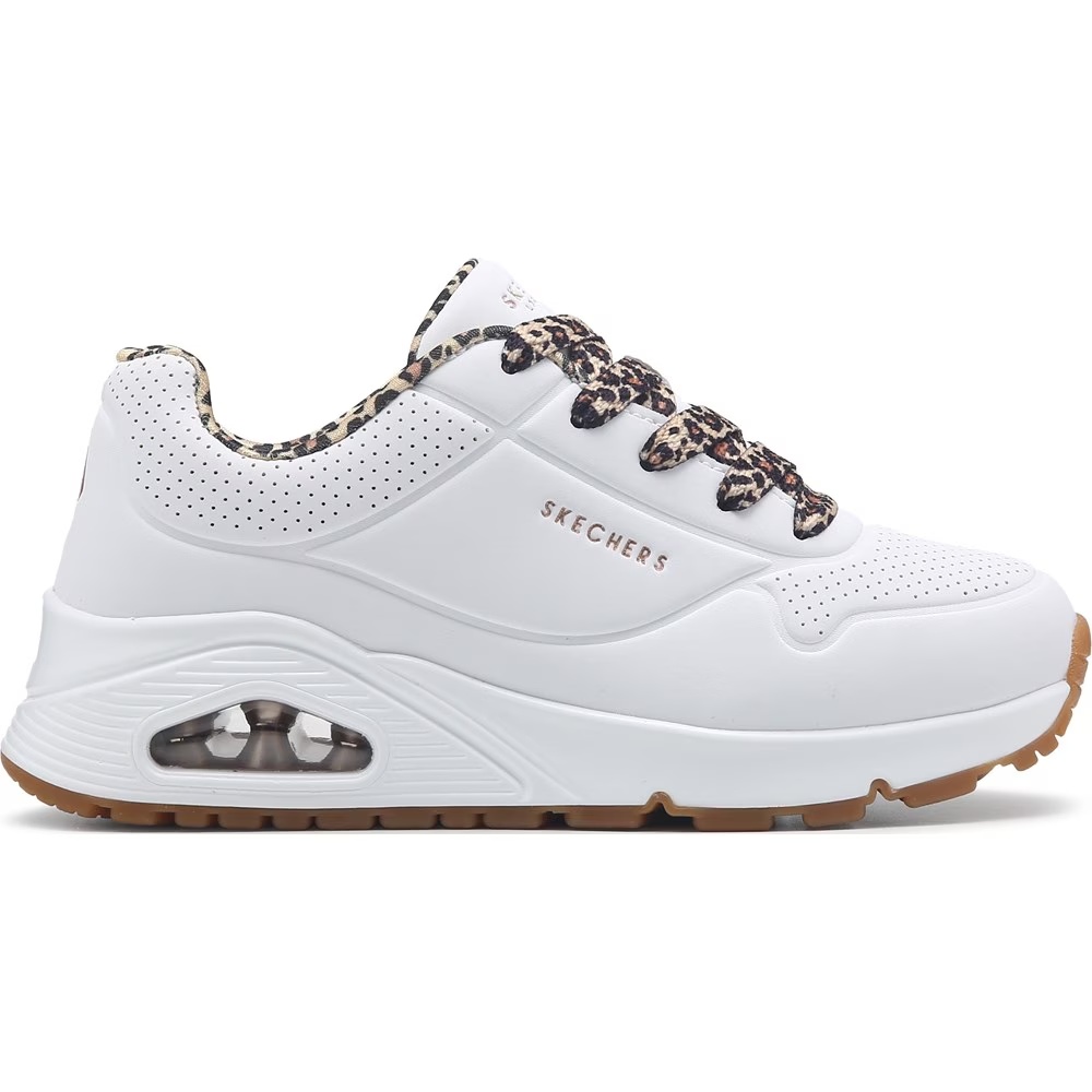 Детские кроссовки street uno Skechers для маленьких/больших детей, white leopard — фото 2