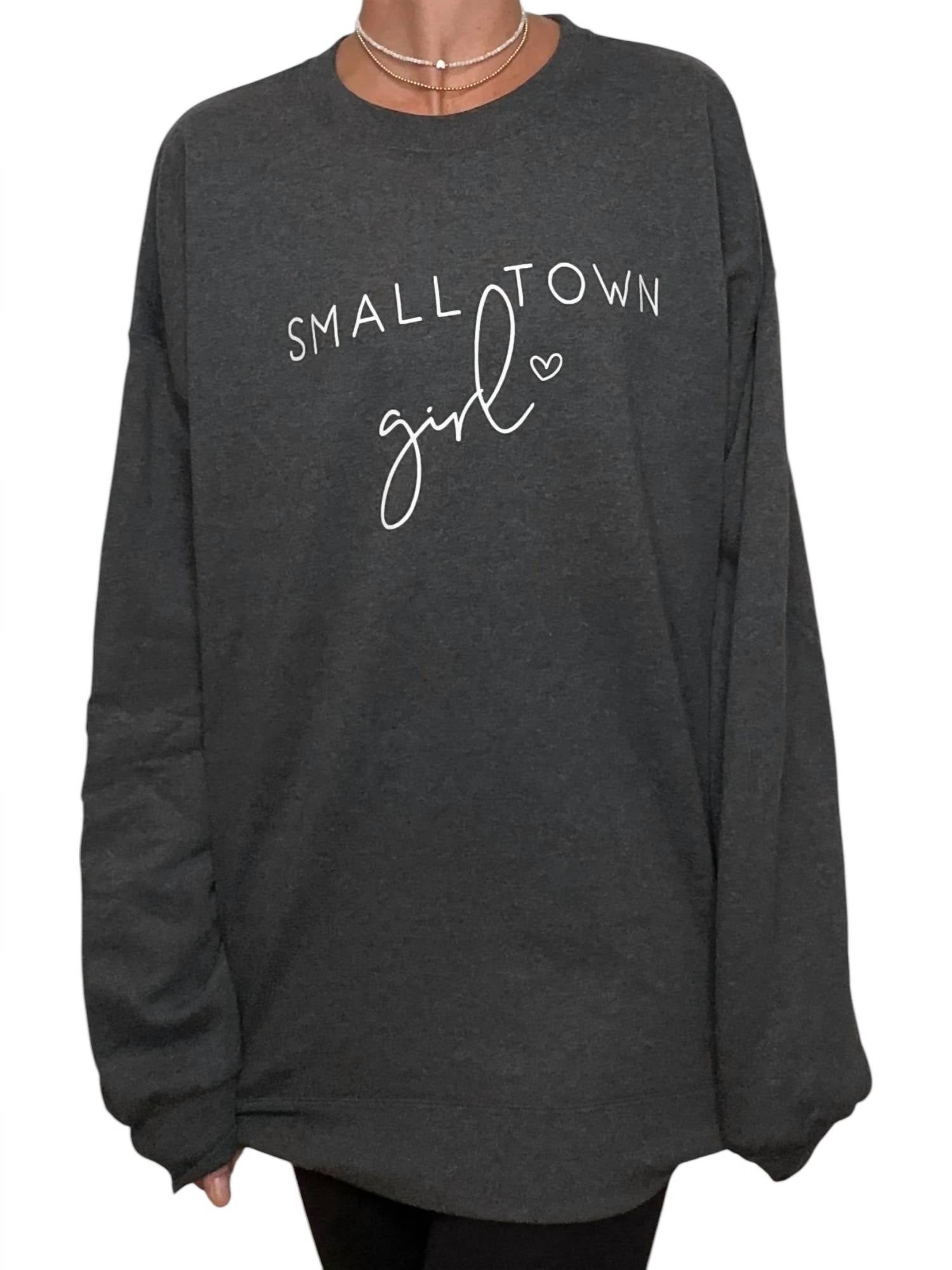 

Толстовка Small Town Girl в цвете темно-серый меланж FOX & OWL APPAREL