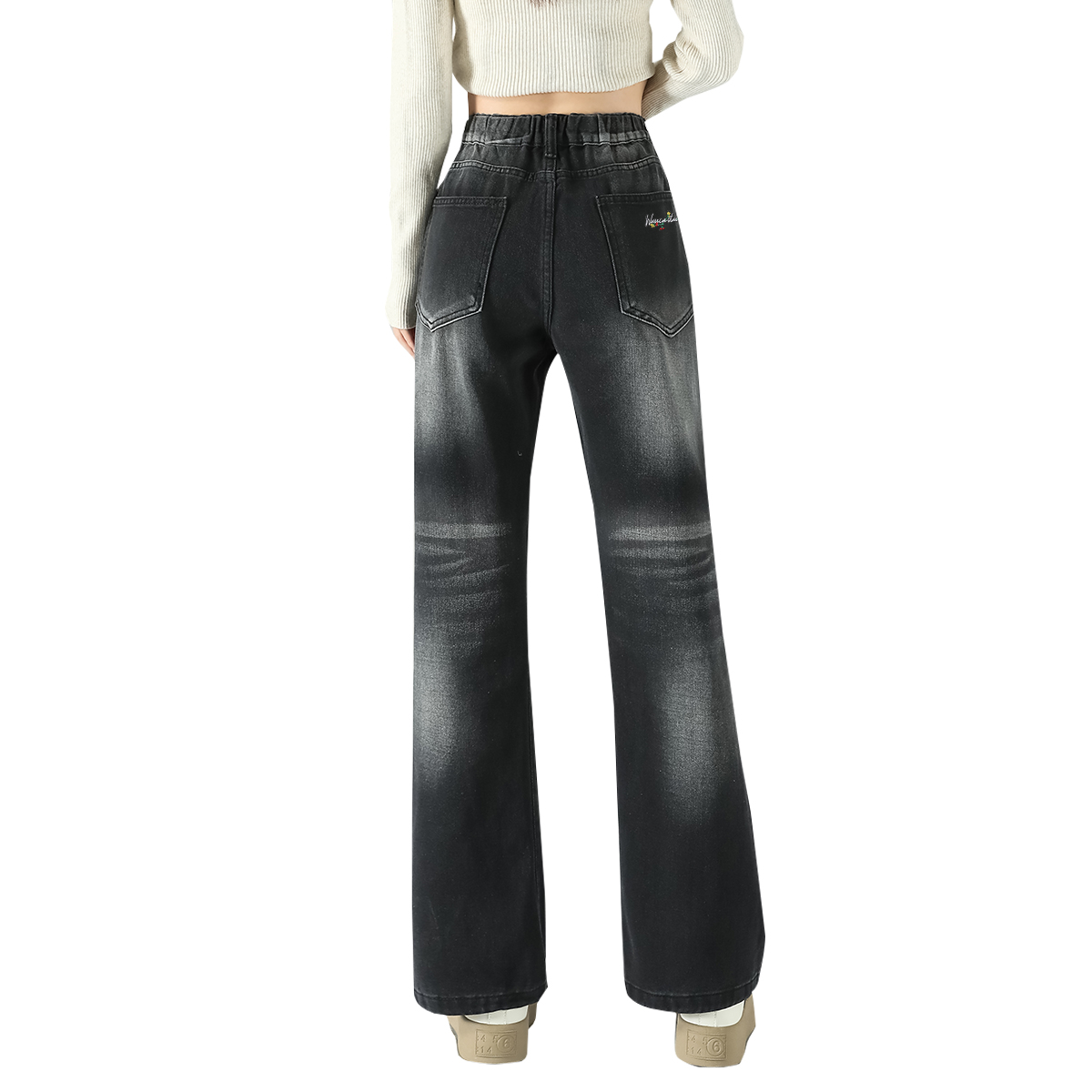 

Джинсы женские Moderate Straight Fit WARRIOR, черный серый