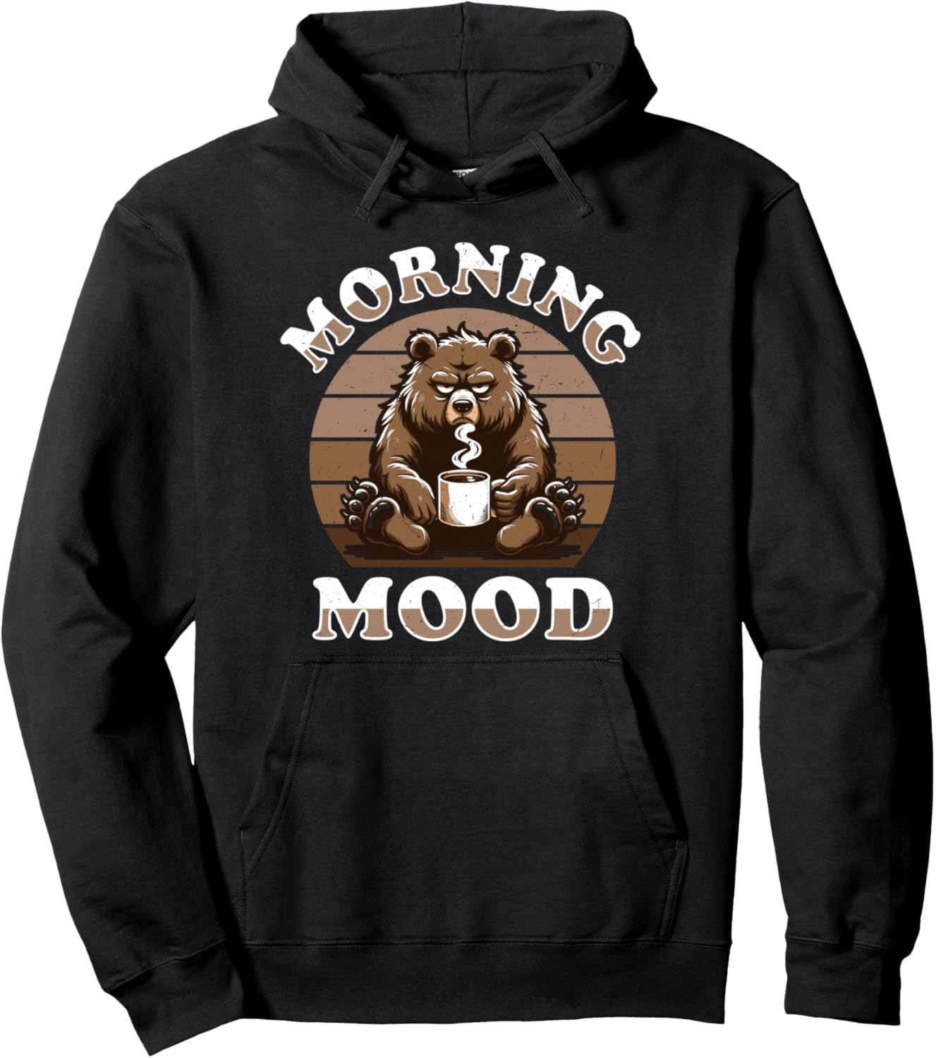 

Худи Сердитый медведь с кофе Grumpy Bear Coffee Hate Mornings Bad Mood, черный