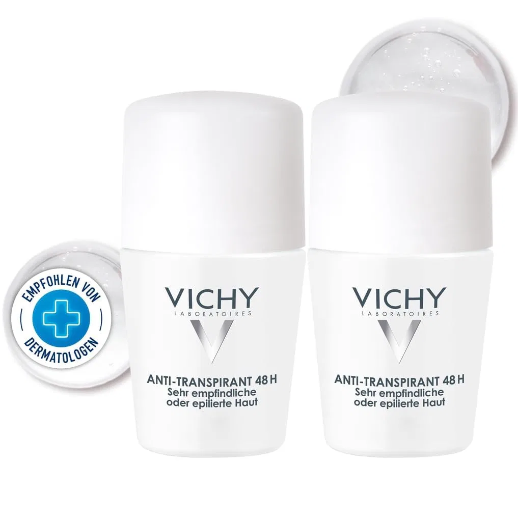 Дезодорант-антиперспирант «Dermo Tolerance» 48 ч от VICHY, 2 x 50 мл Vichy, White