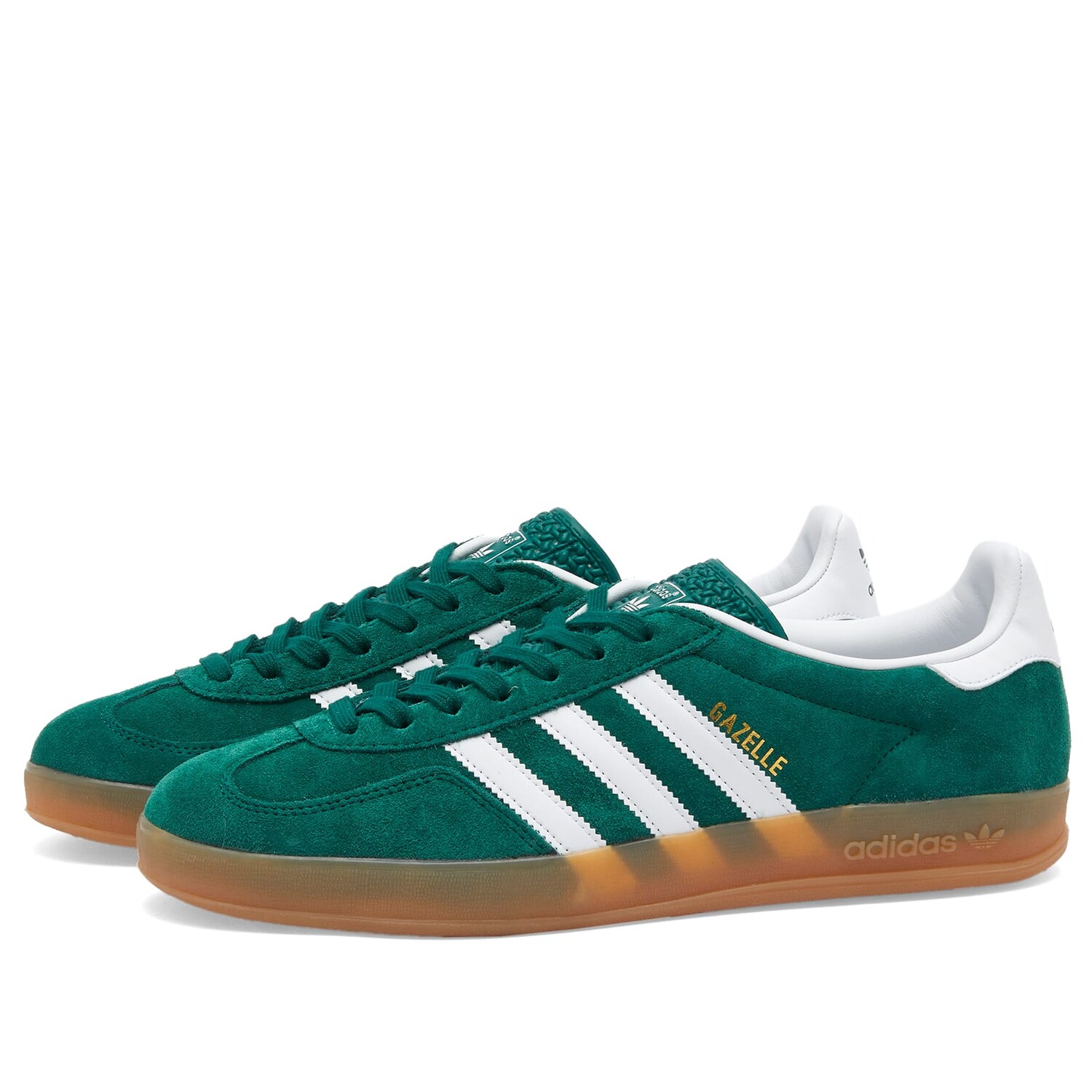Кроссовки Adidas Gazelle Indoor, цвет Collegiate Green, White & Gum — фото 2