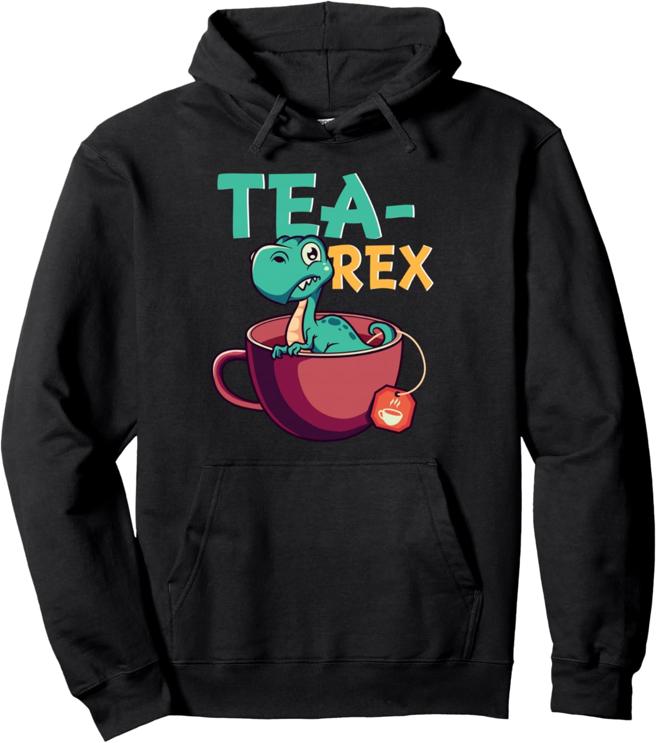 

Толстовка Tea-Rex с игрой слов про динозавра для любителей тираннозавров и любителей чаепитий Funny Tyrannosaurus Bread For Tea And Coffee Lovers, черный