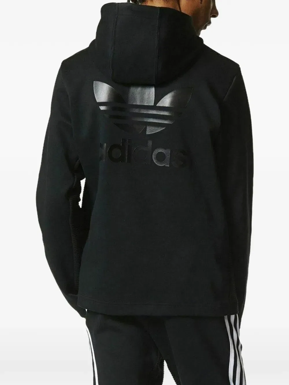 Толстовка с застежкой-молнией до середины груди Adidas, черный — фото 2
