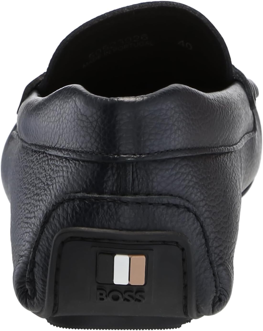 BOSS Мужские мокасины Noel Grainy Leather, Blueberry Blue — фото 3