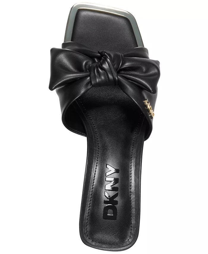 Женские босоножки-слайды Jalta Bow Dkny, черный — фото 4