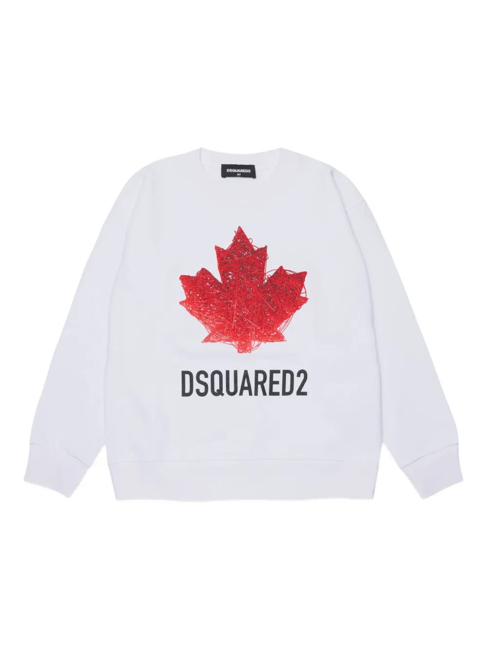 Свитшот с логотипом и круглым вырезом Dsquared2 Kids, белый