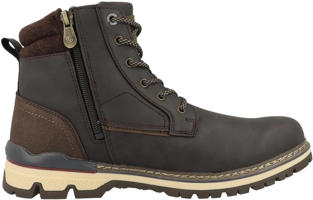 Мужские ботинки на шнуровке Dockers by Gerli 53TA001, Chocolate 53Ta001 650360 — фото 3