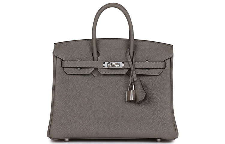 

Сумка Birkin Togo Calfskin Birkin Bag обычного размера для женщин 0L Grismeyer Rain Cloud Gray HERMES