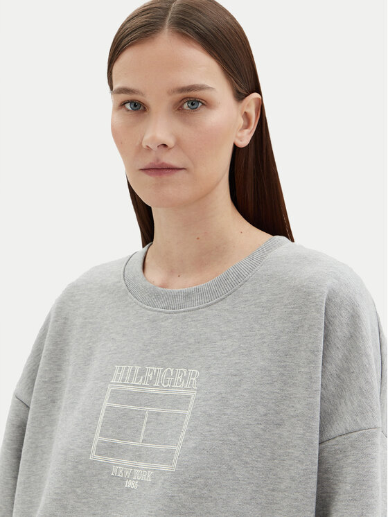 Толстовка обычного кроя WW0WW44633 Tommy Hilfiger, серый — фото 4