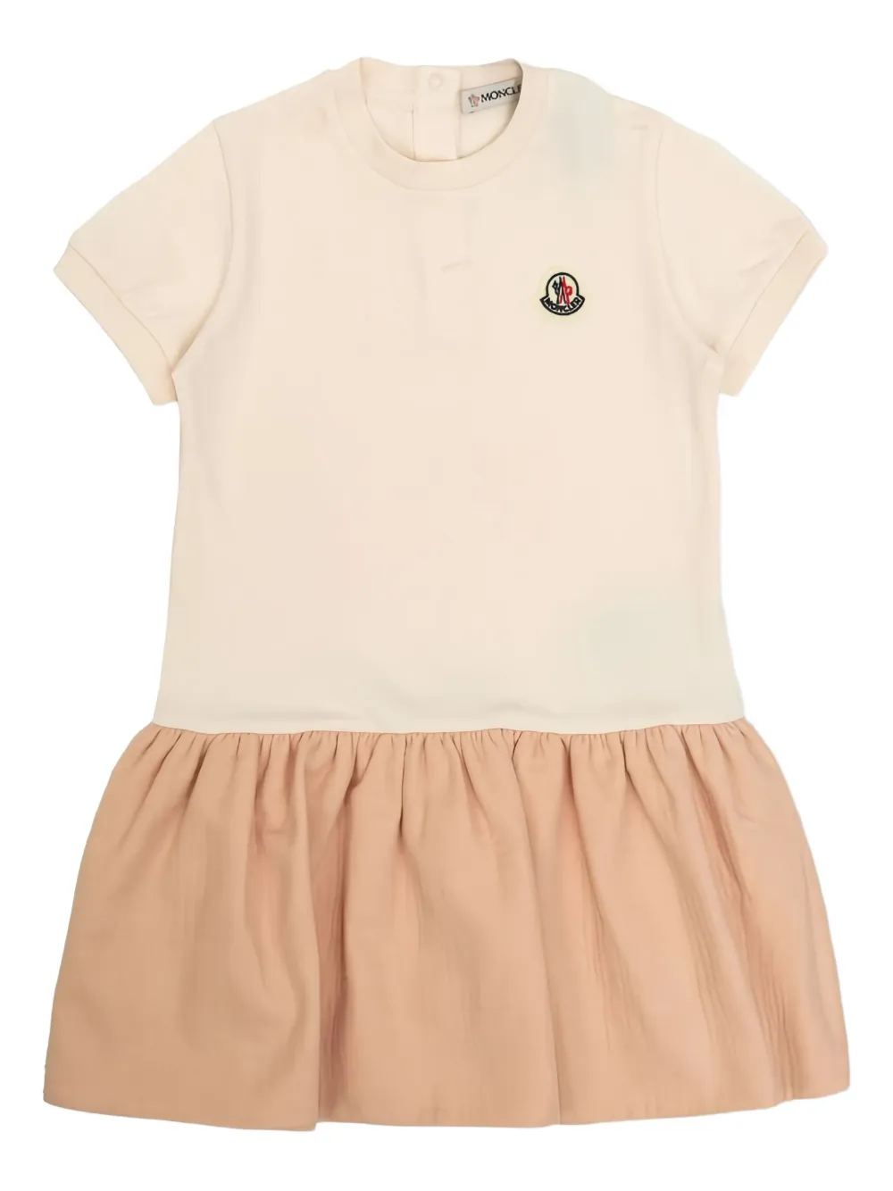 

Платье с аппликацией и оборками Moncler Enfant, розовый