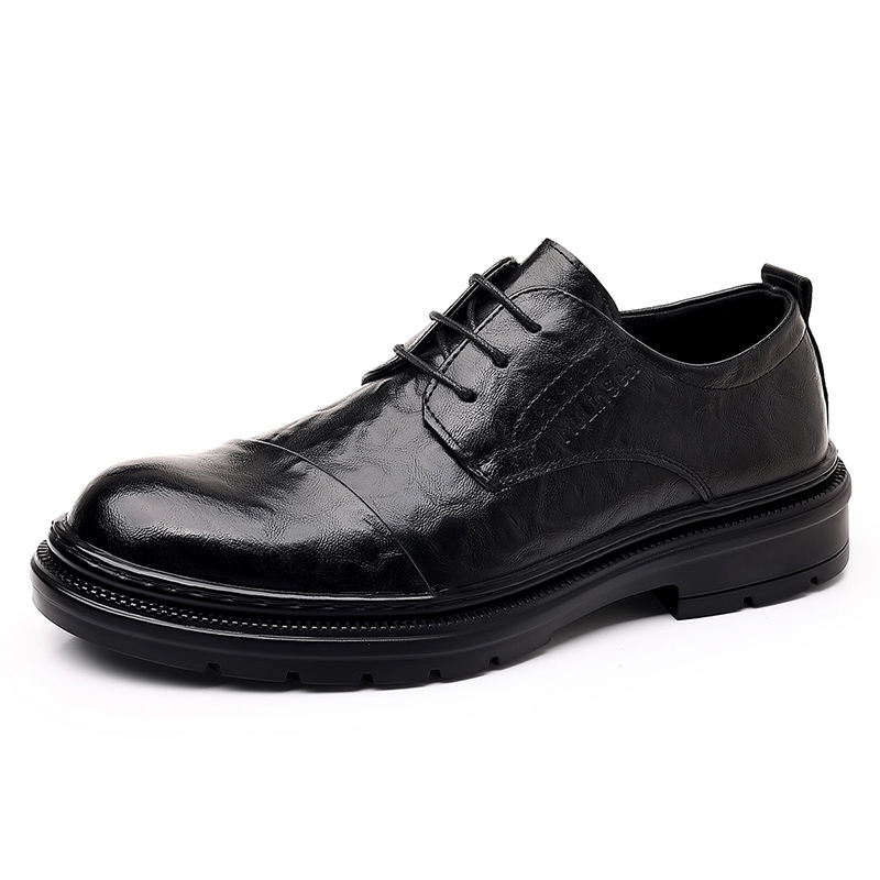 

Мужская повседневная обувь с низким верхом Mulinsen, Black[Leather Shoe Size: Size 40 In This Model = Athletic Shoes 41]