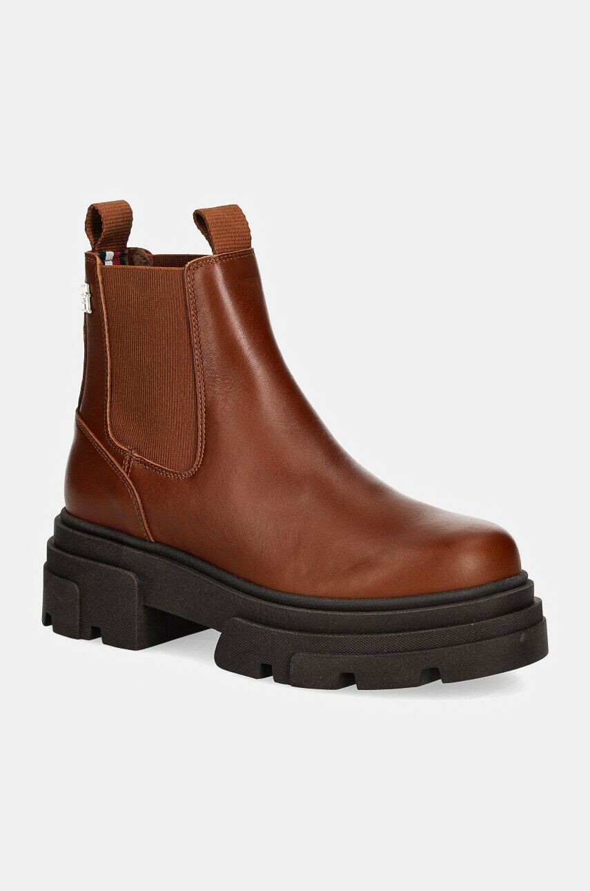 Ботинки челси Tommy Hilfiger COMBAT LEATHER LOW CHELSEA, коричневый