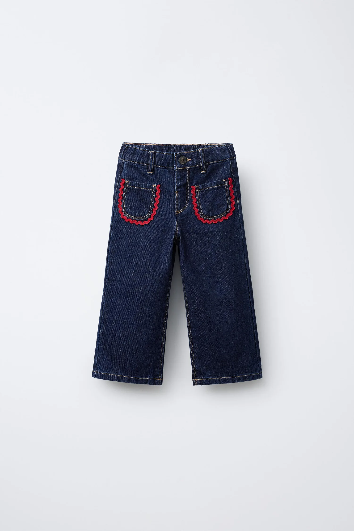 Кюлоты с волнистыми карманами Zara, синий