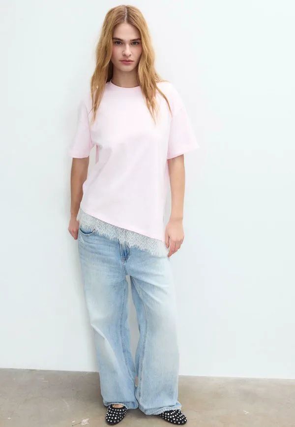 

Футболка с коротким рукавом и принтом Stradivarius, Light Pink, Розовый, Футболка с коротким рукавом и принтом Stradivarius, Light Pink