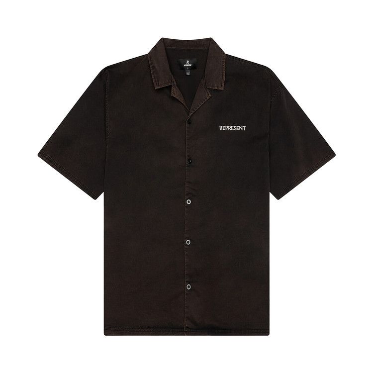 

Рубашка Represent Clo Script Camp Collar Shirt, Jet Black