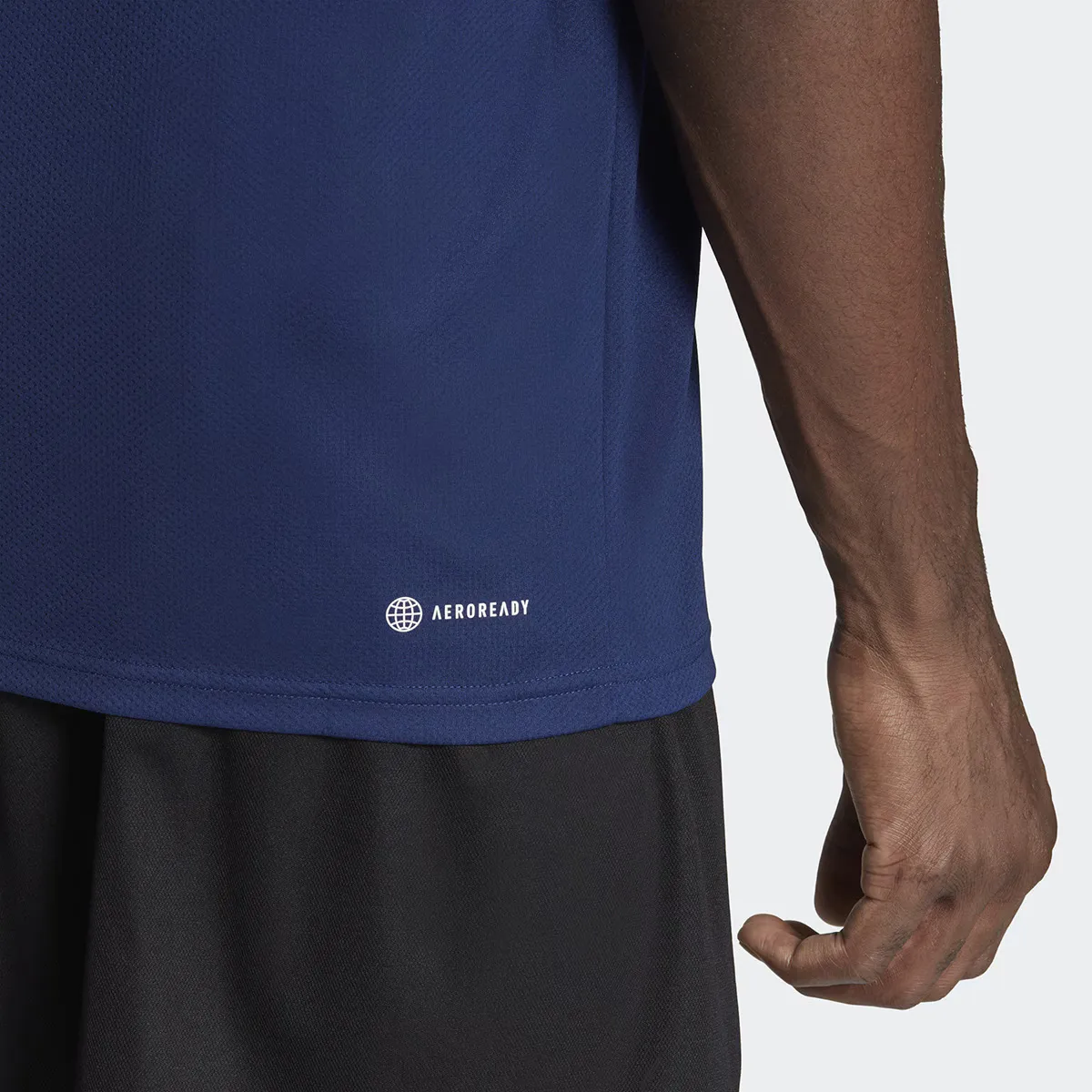 Мужская футболка Adidas Train Essentials Training 3 полоски, синий — фото 3