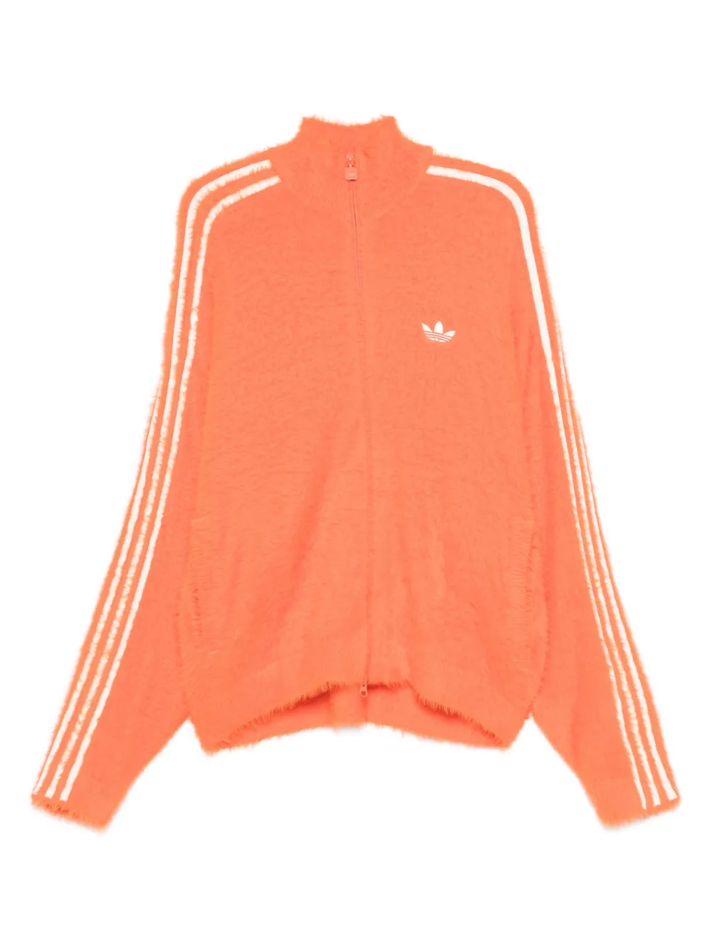Толстовка на молнии с полосками Adidas, оранжевый