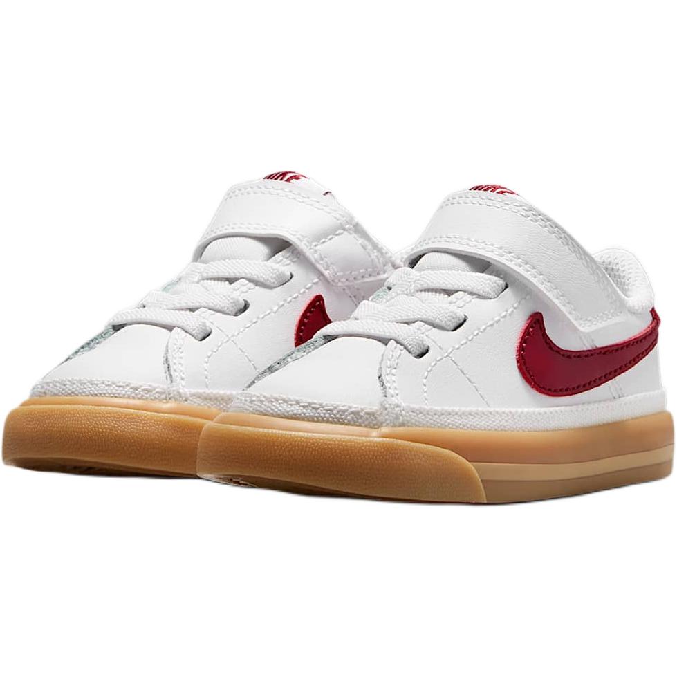 Nike Court Legacy с антиударной амортизацией низкие детские ботинки White для малышей — фото 4