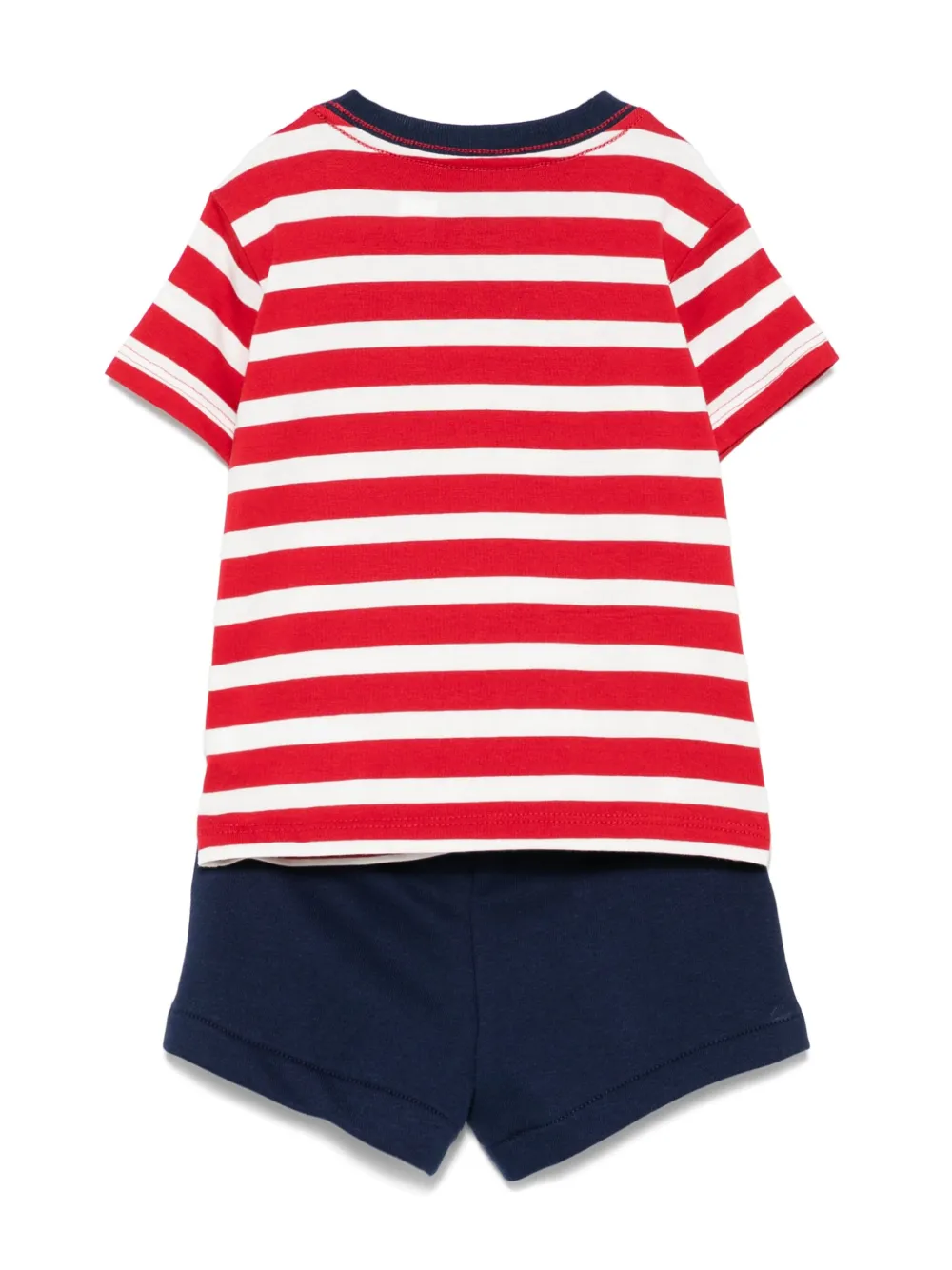 Комплект из футболки и шортов с логотипом POLO RALPH LAUREN KIDS, красный — фото 2