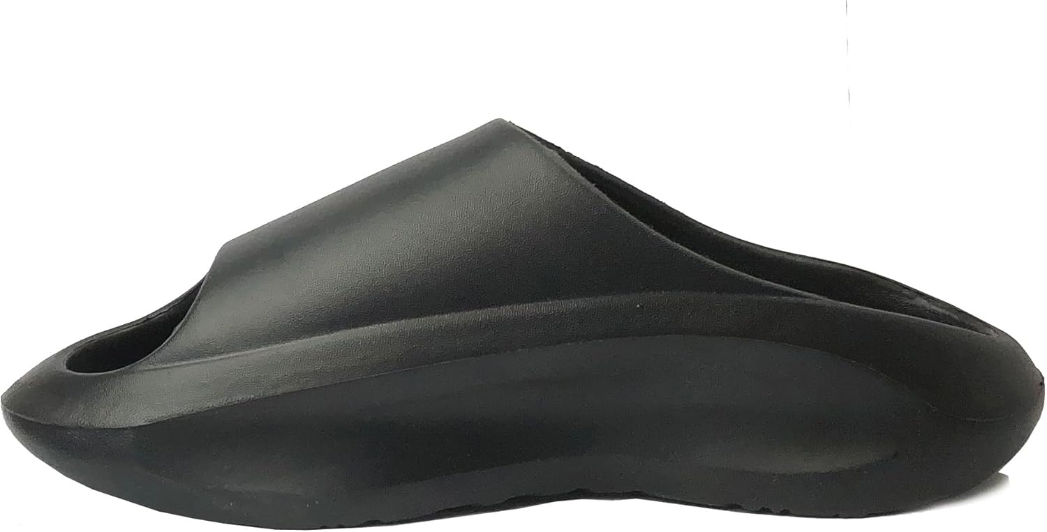 

Унисекс тапочки для взрослых Cloud Slides для мужчин и женщин, мягкие и удобные с амортизирующей толстой подошвой для ванной, душа и бассейна Redvolution, черный