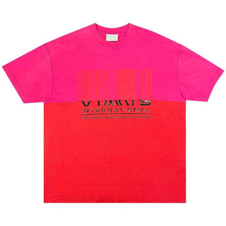 

Футболка VTMNTS International Printed T-Shirt Hot Pink/Red, розовый