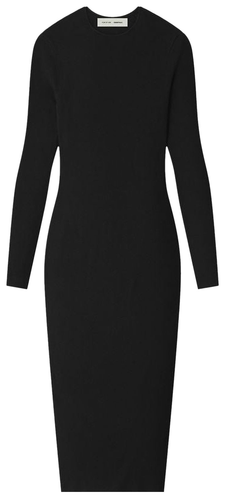 

Платье с длинными рукавами в рубчик от Fear of God Essentials, черный